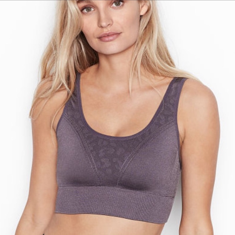 Victoria’s Secret Leopard Seamless Bra Grey M